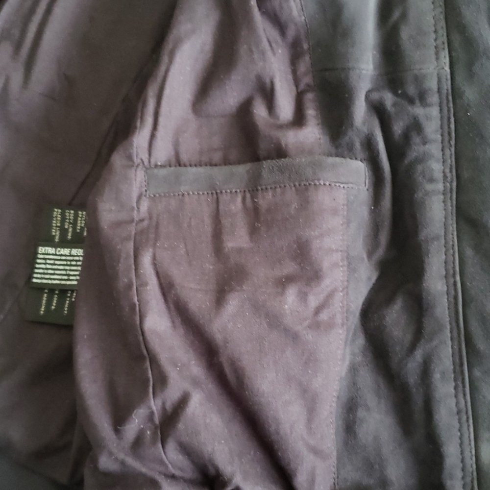 Andrew Marc New Bomber Embroidered Suede Leather Jacket Navy Women's M - Picture 11 of 16